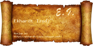 Ekhardt Izsó névjegykártya
